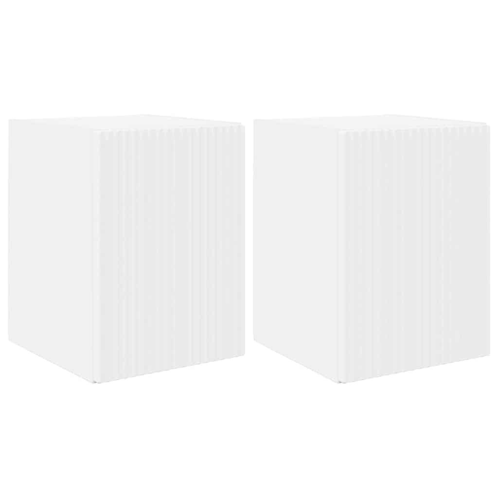 TV-Wand TV-Wandschrank 2 pcs Weiß 30 x 31 x 40 cm Holzwerkstoff