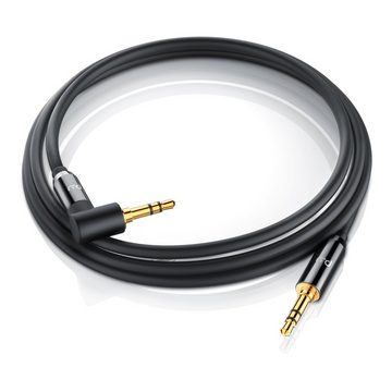 Primewire Audio-Kabel, AUX, 3,5-mm-Klinke (200 cm), HiFi Klinkenkabel Verbindungskabel 90° gewinkelt für Audiogeräte, 2m