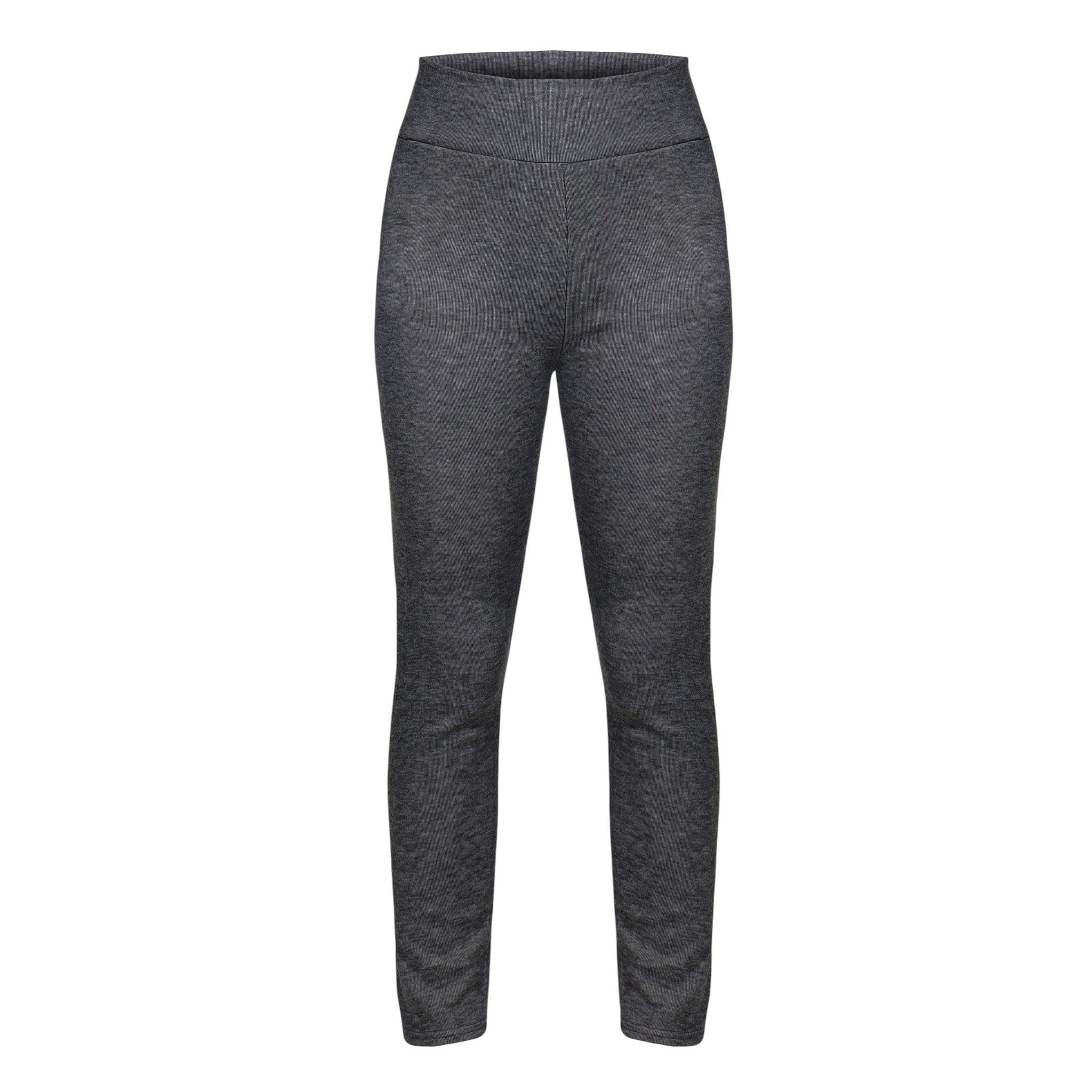 OriginalYou Thermoleggings Damen Leggings warme Thermo Leggings gefüttert Nadelstreifenoptik breiter und hoher Komfortbund, weiches Thermofleece