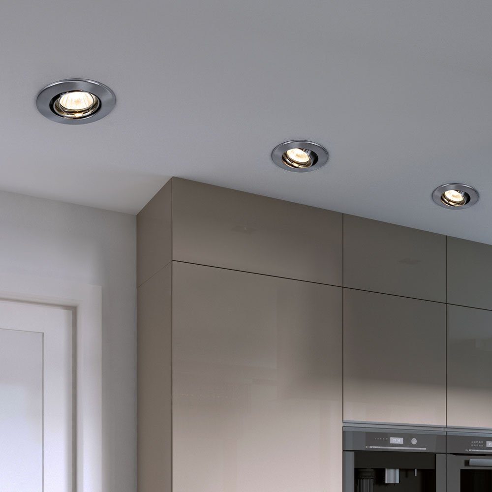 Paulmann LED Einbaustrahler, Set Leuchten nicht Leuchtmittel Lampen Spot rund inklusive, 3er Beleuchtung Lichter Einbaustrahler