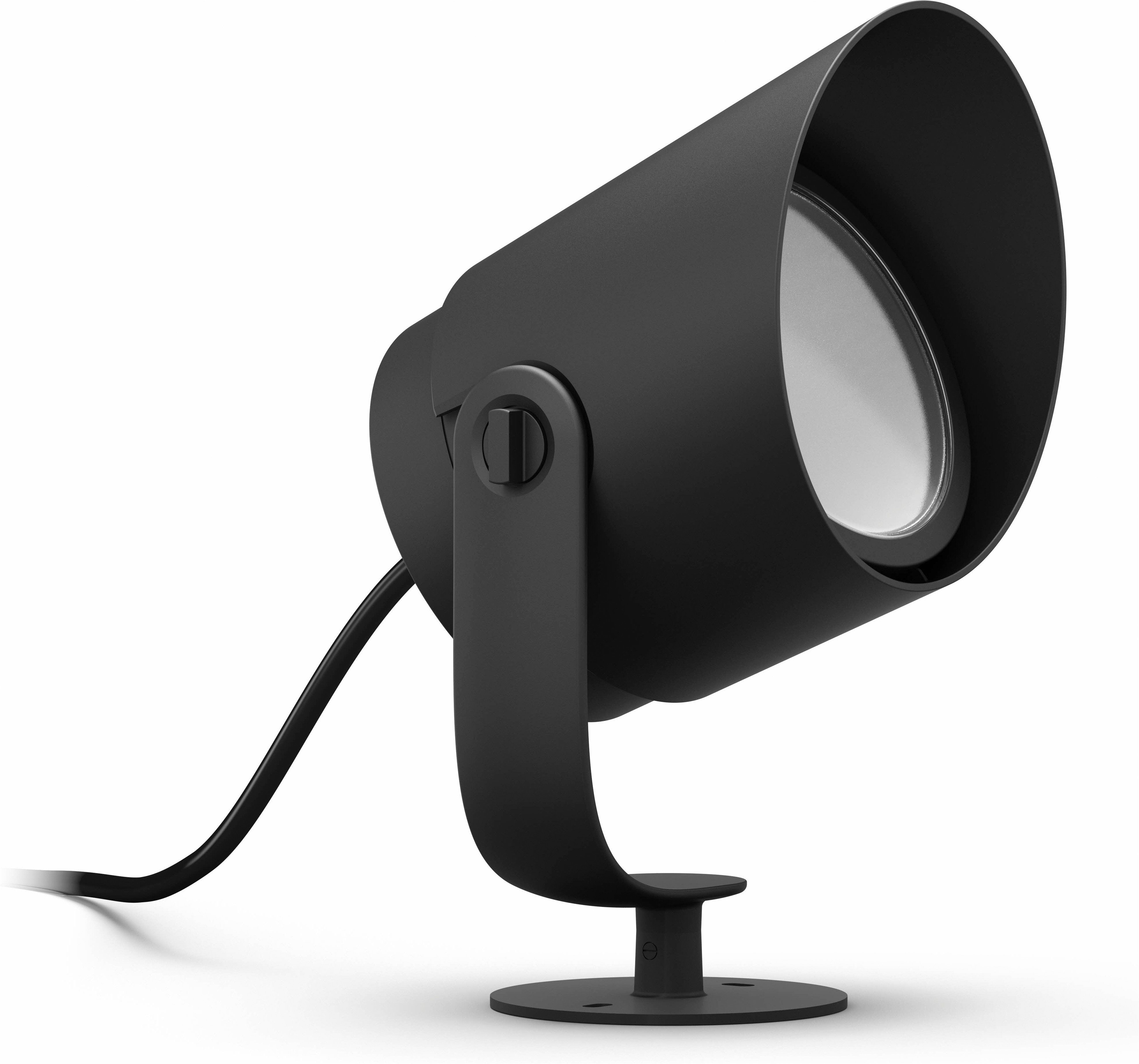 Philips Hue LED Gartenstrahler Outdoor White & Color Ambiance Lily XL Spot Niedervolt Erweiterung, Abschaltautomatik, Bluetooth, CCT - über Fernbedienung, Dimmfunktion, Einschlafhilfe, Farbsteuerung, Farbwechsel, Memory, nach Trennung vom Netz, Nachtlichtfunktion, RGB, Smart Home, Timerfunktion, Weckerfunktion, dimmbar über Fernbedienung, erweiterbar, mehrere Helligkeitsstufen, LED fest integriert, Farbwechsler, RGB, warmweiß - kaltweiß, App- & Sprachsteuerung, Smart Home, Farbe & Weiß, Niedervolt-System