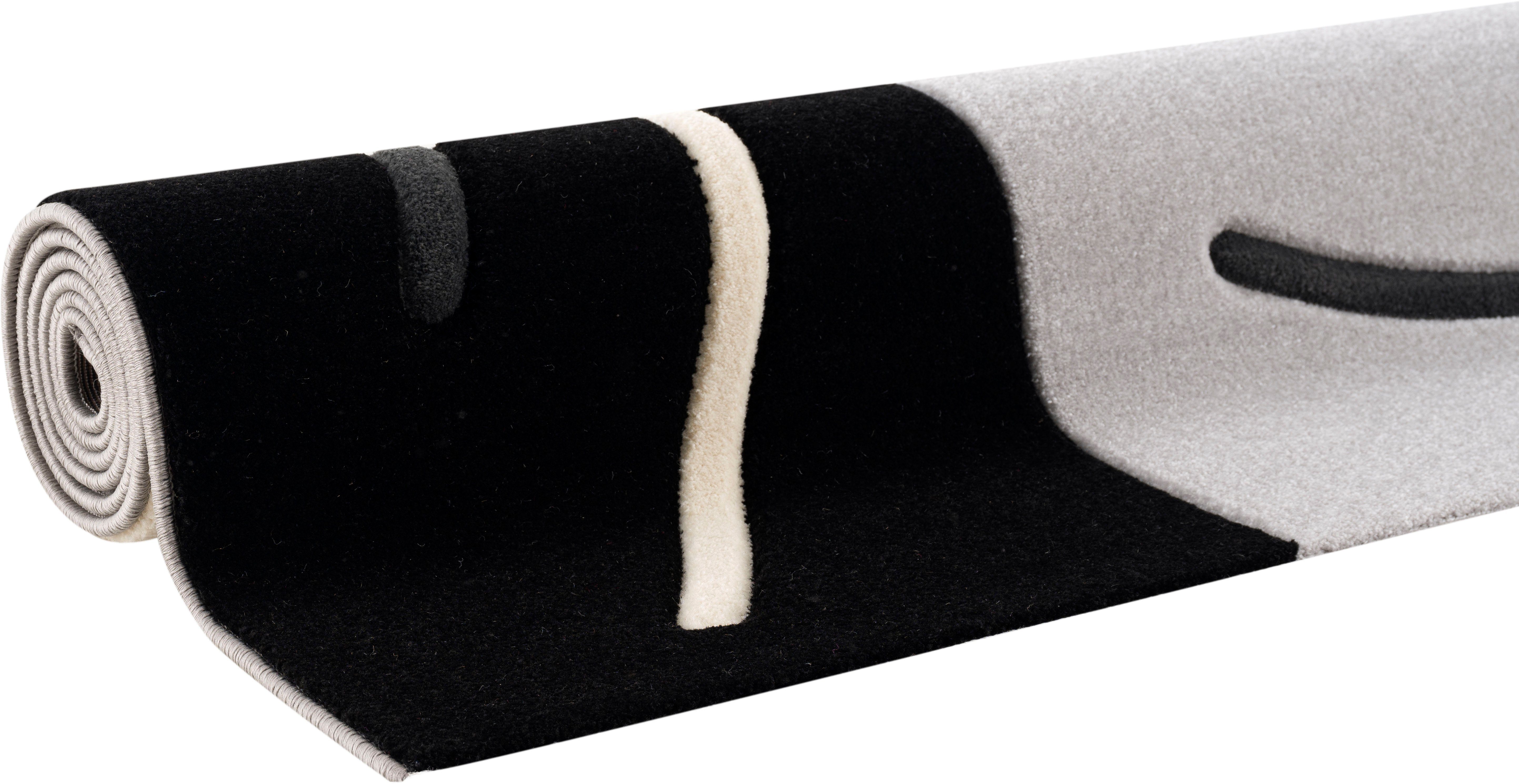 Teppich Kjer, my im Konturenschnitt grau Höhe: mit handgearbeitetem rechteckig, mm, 3D-Design, 18 home, Kurzflor