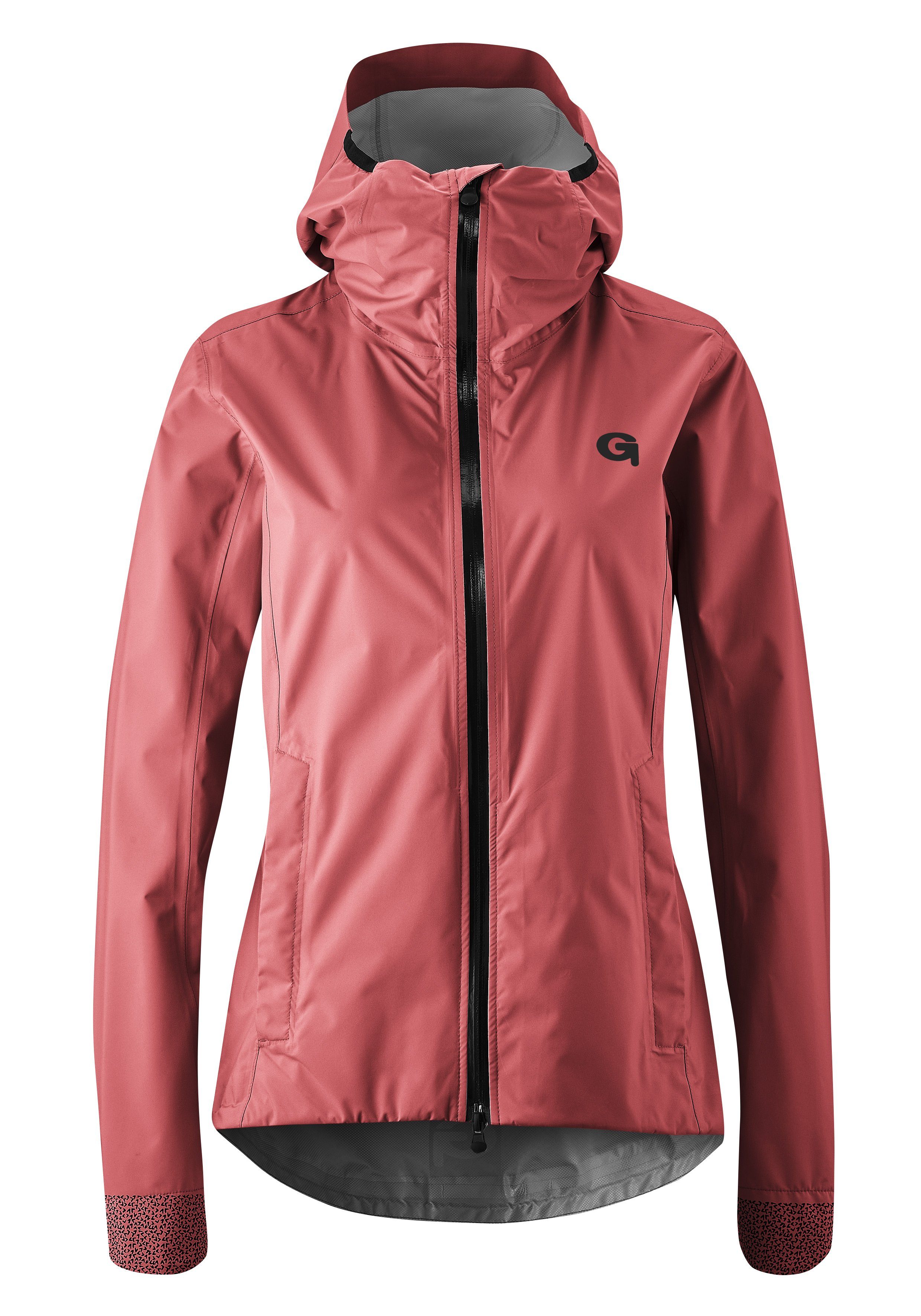 Gonso Fahrradjacke Sura Plus Damen wasserdicht, und Kapuze Radjacke Regenjacke mit wind- mauve