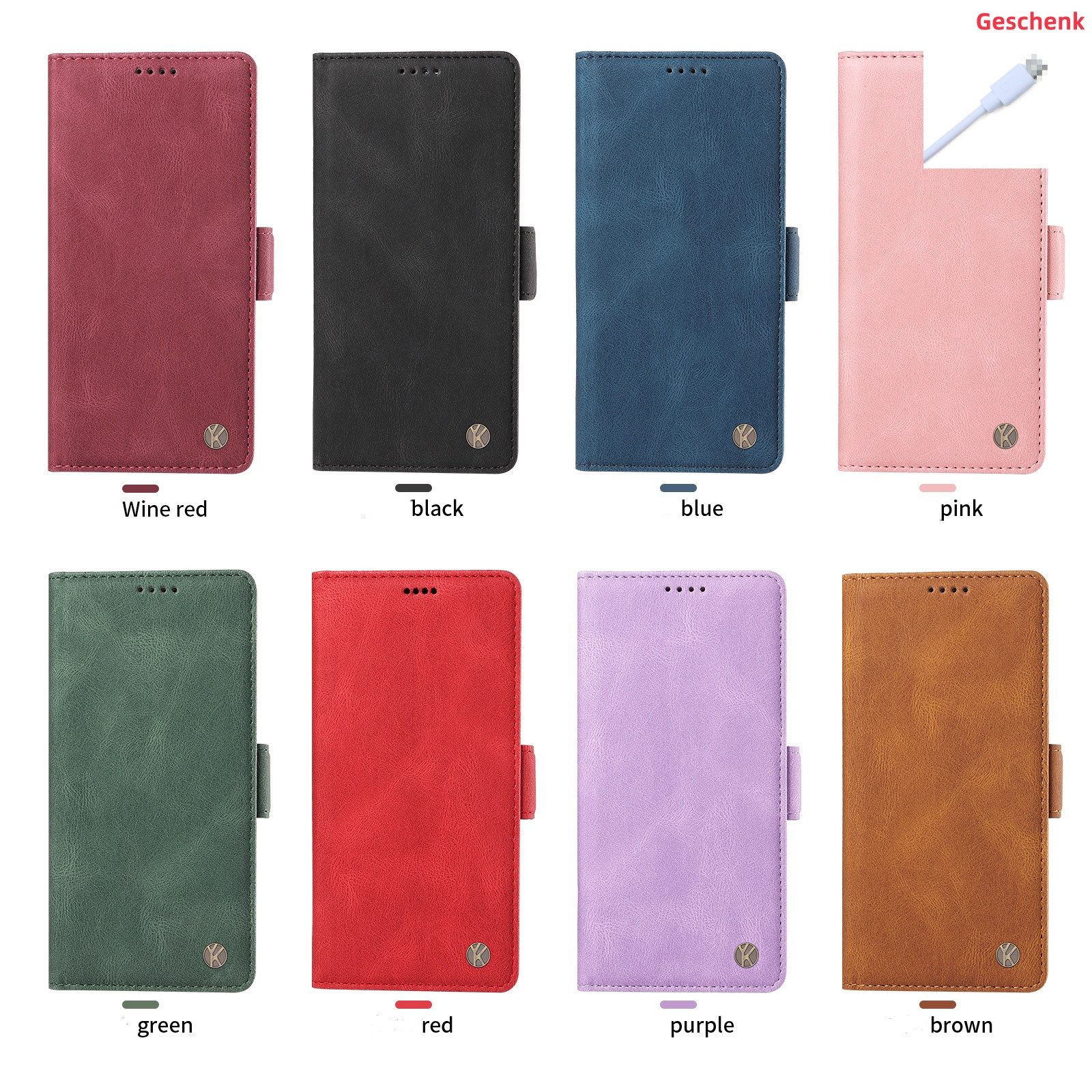 trends for living Handyhülle Handy Hülle Tasche für iPhone Modelle Flip Case Cover Leder