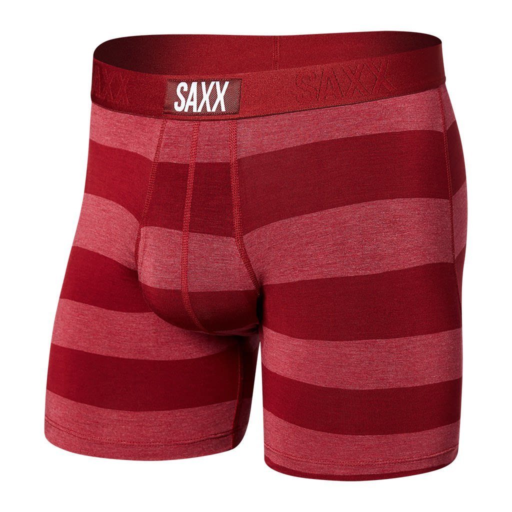 SAXX Lange Unterhose Saxx M Ultra Boxer Brief Herren Kurze Unterhose Ombre Rugby - Tomato