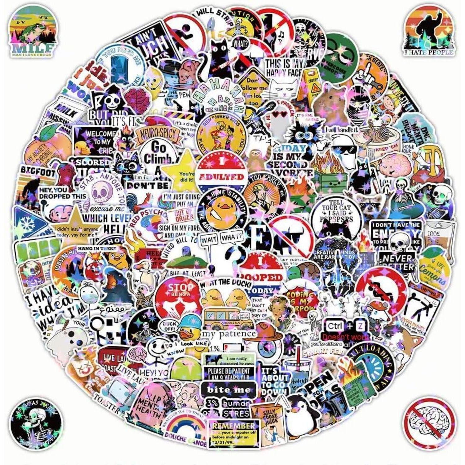 LuxusKollektion Laptop-Aufkleber Aufkleber 200 Stück Vinyl wasserdicht für Laptop Auto Fahrrad