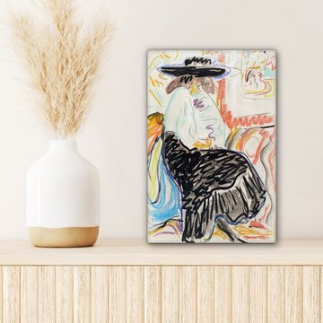 OneMillionCanvasses® Gemälde Kunst - Frau - Abstrakt - Alte Meister, (1 St), Leinwandbild fertig bespannt inkl. Zackenaufhänger, Gemälde, 20x30 cm