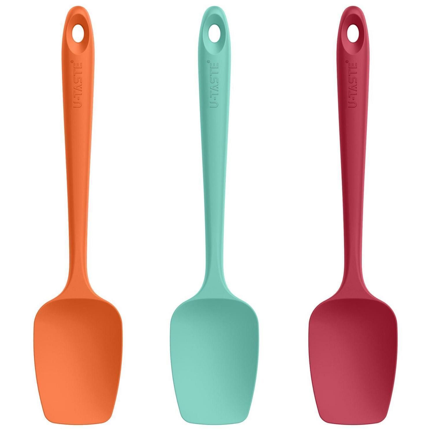 LuxusKollektion Küchenspachtel Kochloeffel Silikon 3er Set Bunt