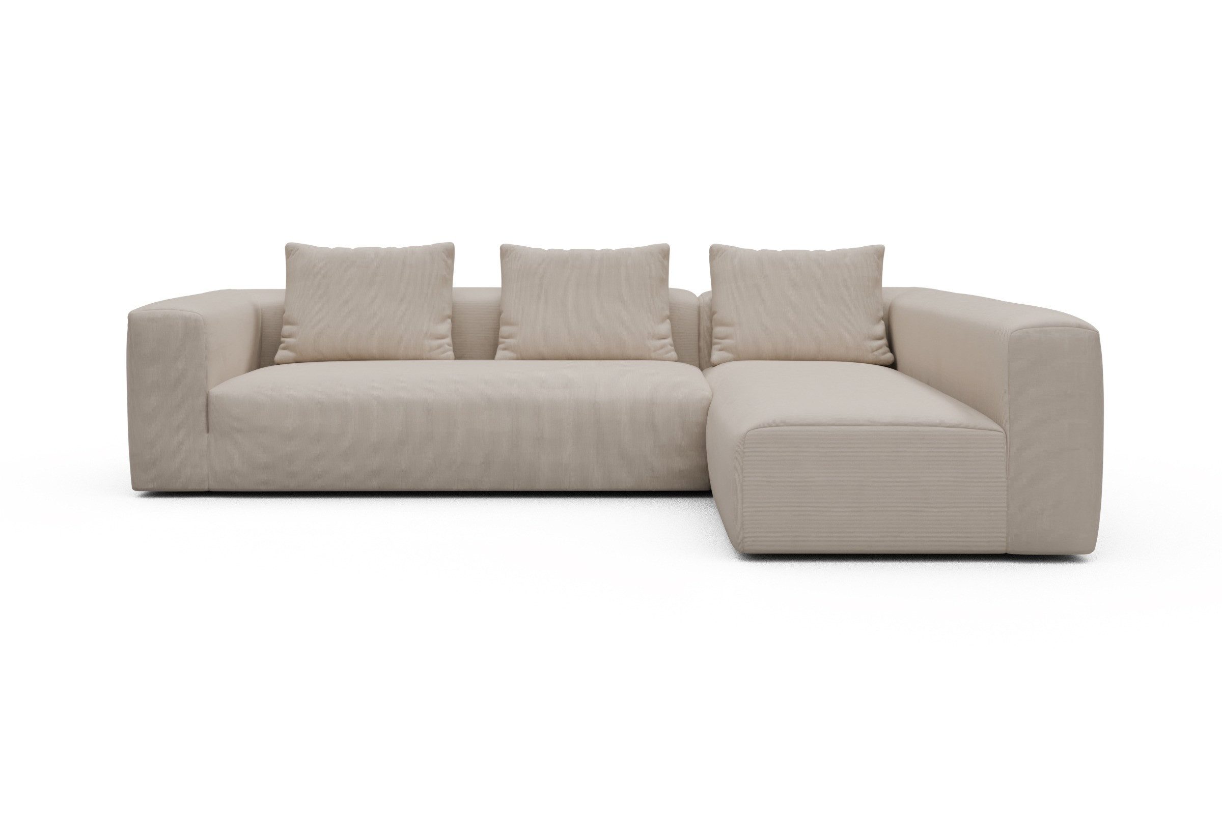 moebelfaktor Ecksofa Fred 2x 2,5-Sitzer rechts offen, Modular, tief, komfortabel, breite Armlehnen