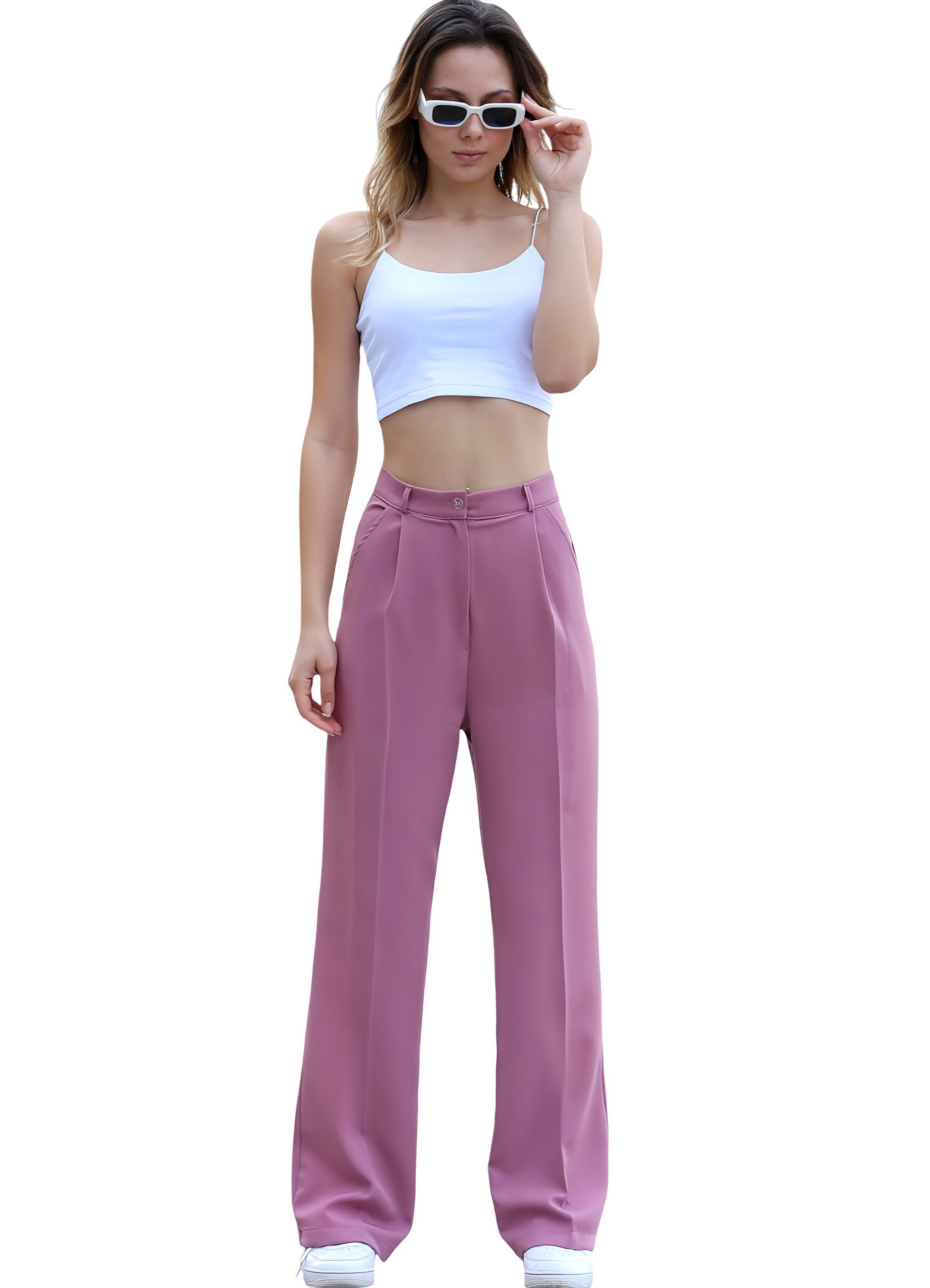 fashionshowcase Palazzohose Damen mit hohem Bund günstig online kaufen