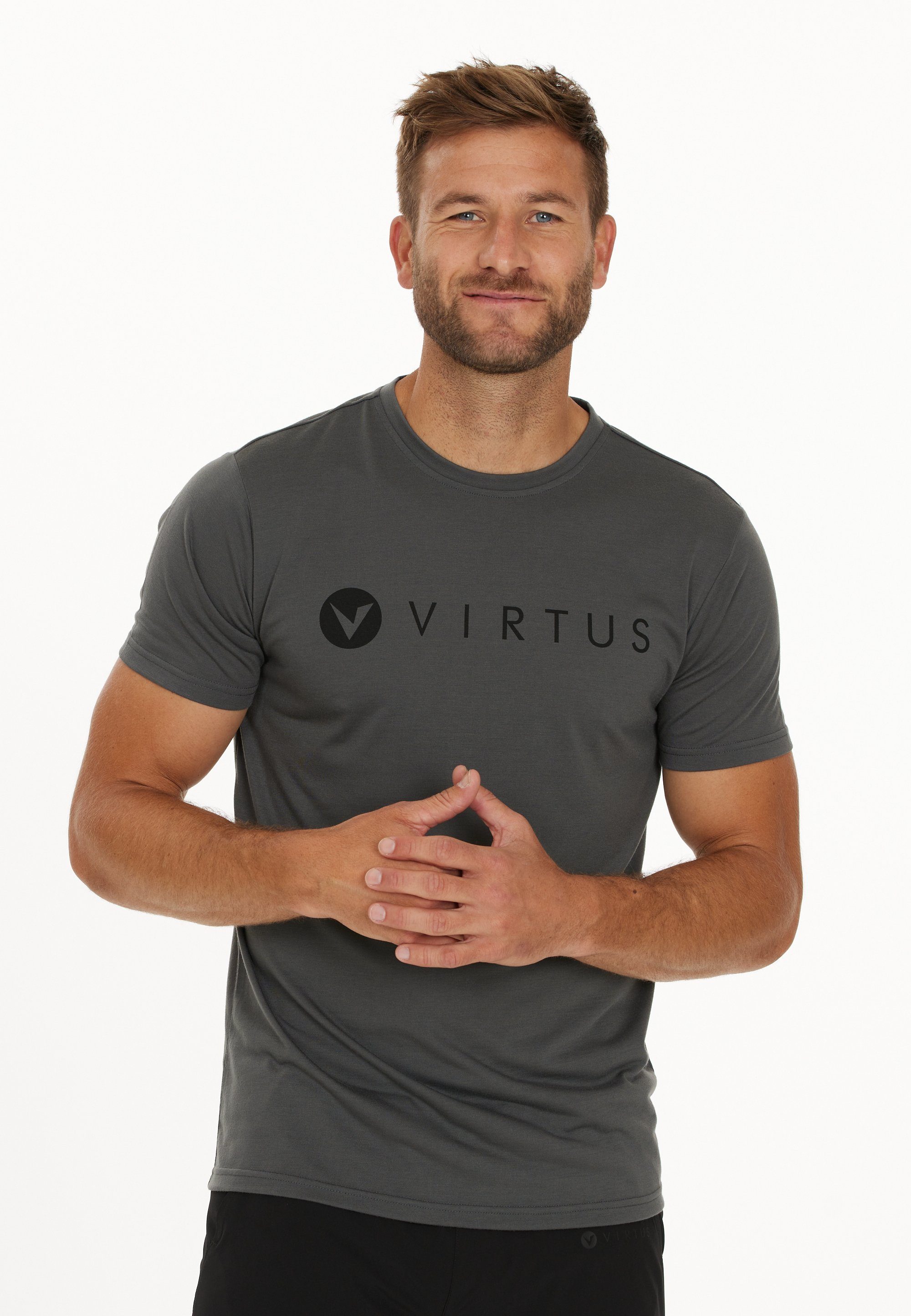 Virtus Funktionsshirt EDWARDO (1-tlg) mit schnell trocknender QUICK DRY Technologie dunkelgrau