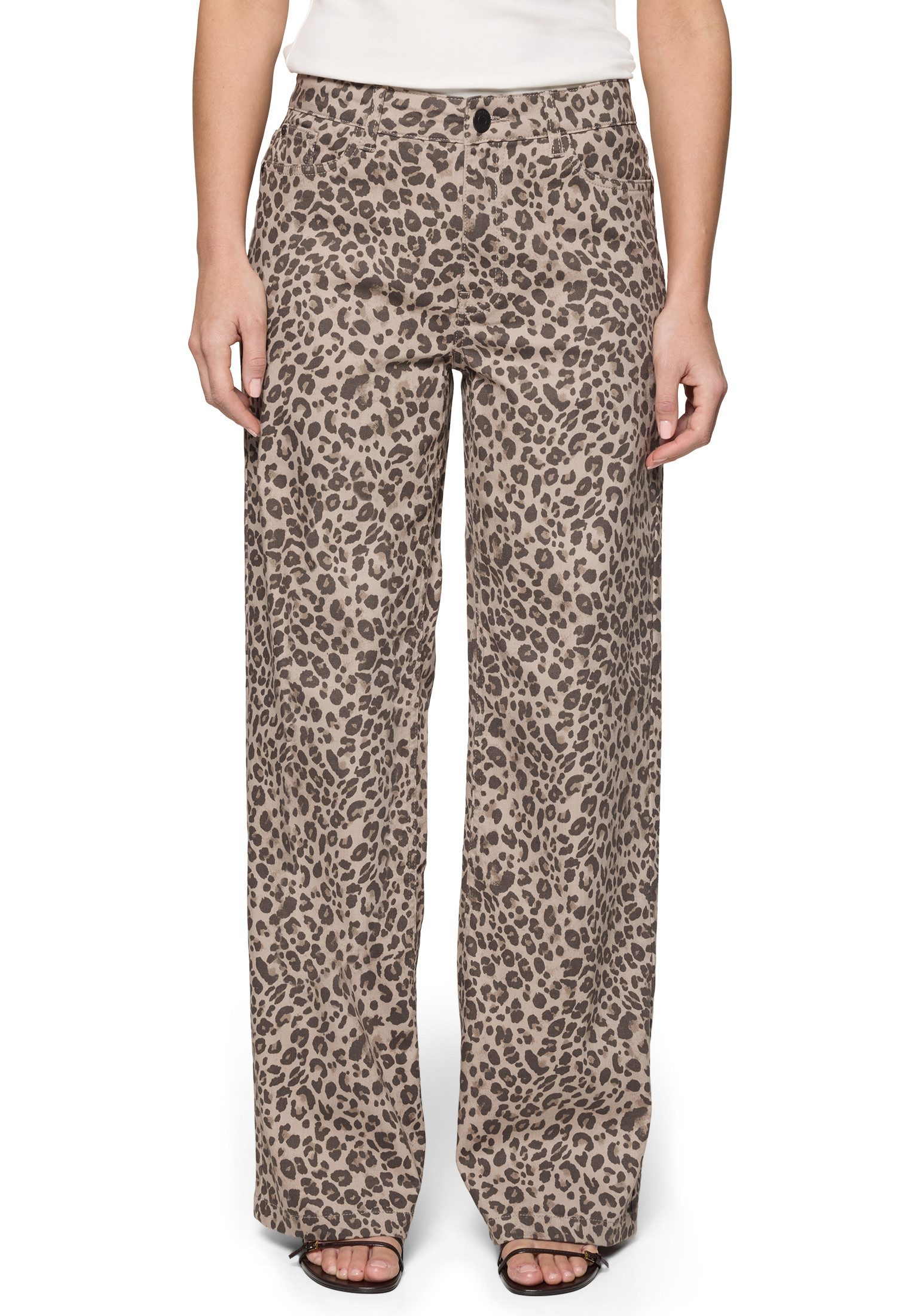 Zero Mom-Jeans Damen mit weitem Bein