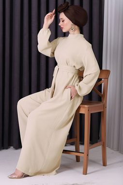 Modabout Jumpsuit Langes Maxikleid Eleganten Hijab Kleid Damen - NTLM0007D4664TAŞ (1-tlg)