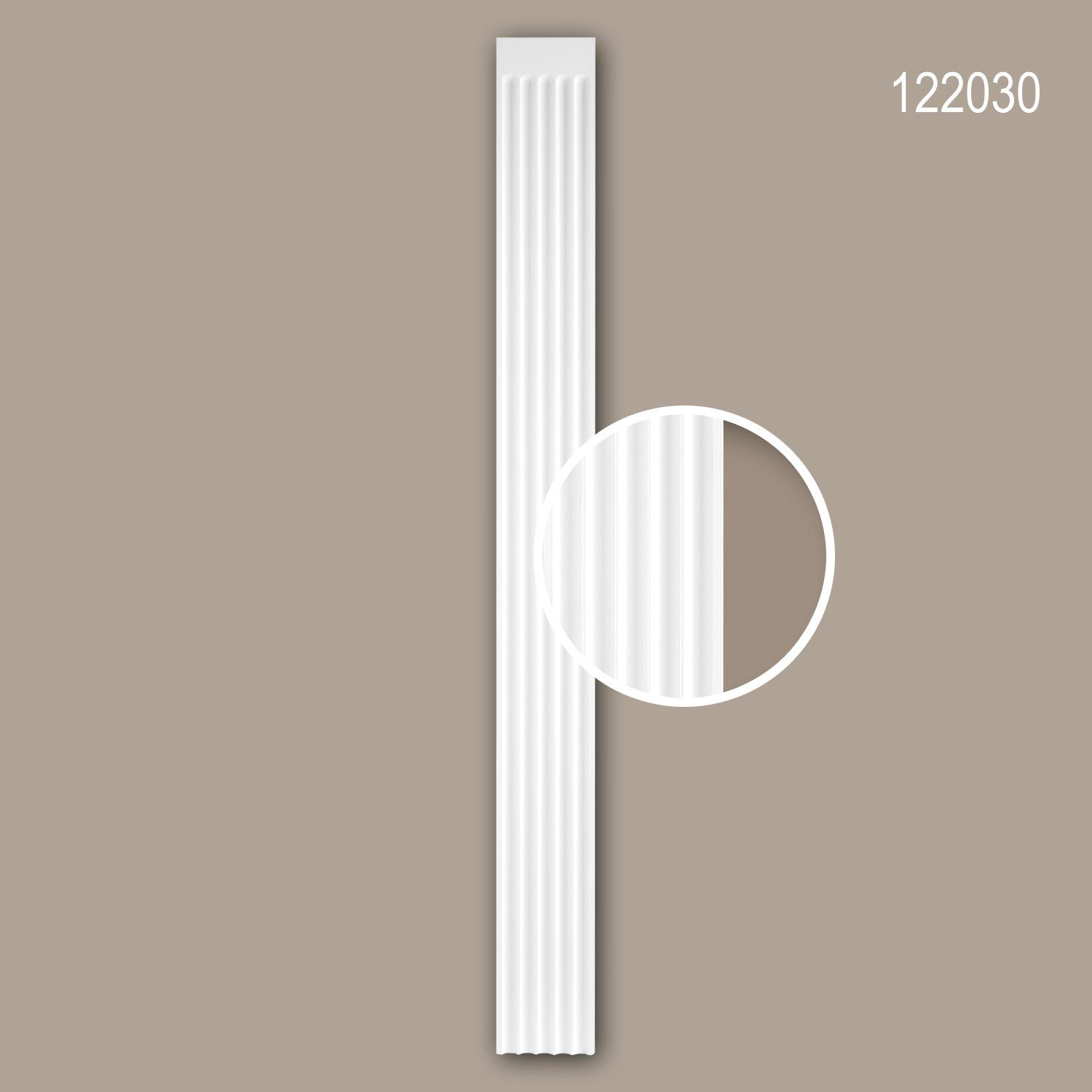 Profhome Wanddekoobjekt 122030 (Pilaster Schaft, 1 St., Pilaster, Zierelement, Wanddekor, Schmuckelement), weiß, vorgrundiert, Stil: Neo-Klassizismus