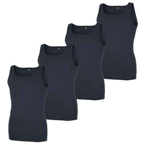 GÖTZBURG Unterhemd (Mehrpack, 4-St., 4 Stück) fein geringeltes Muster, keine Seitennähte, pflegeleicht (4er Pack)