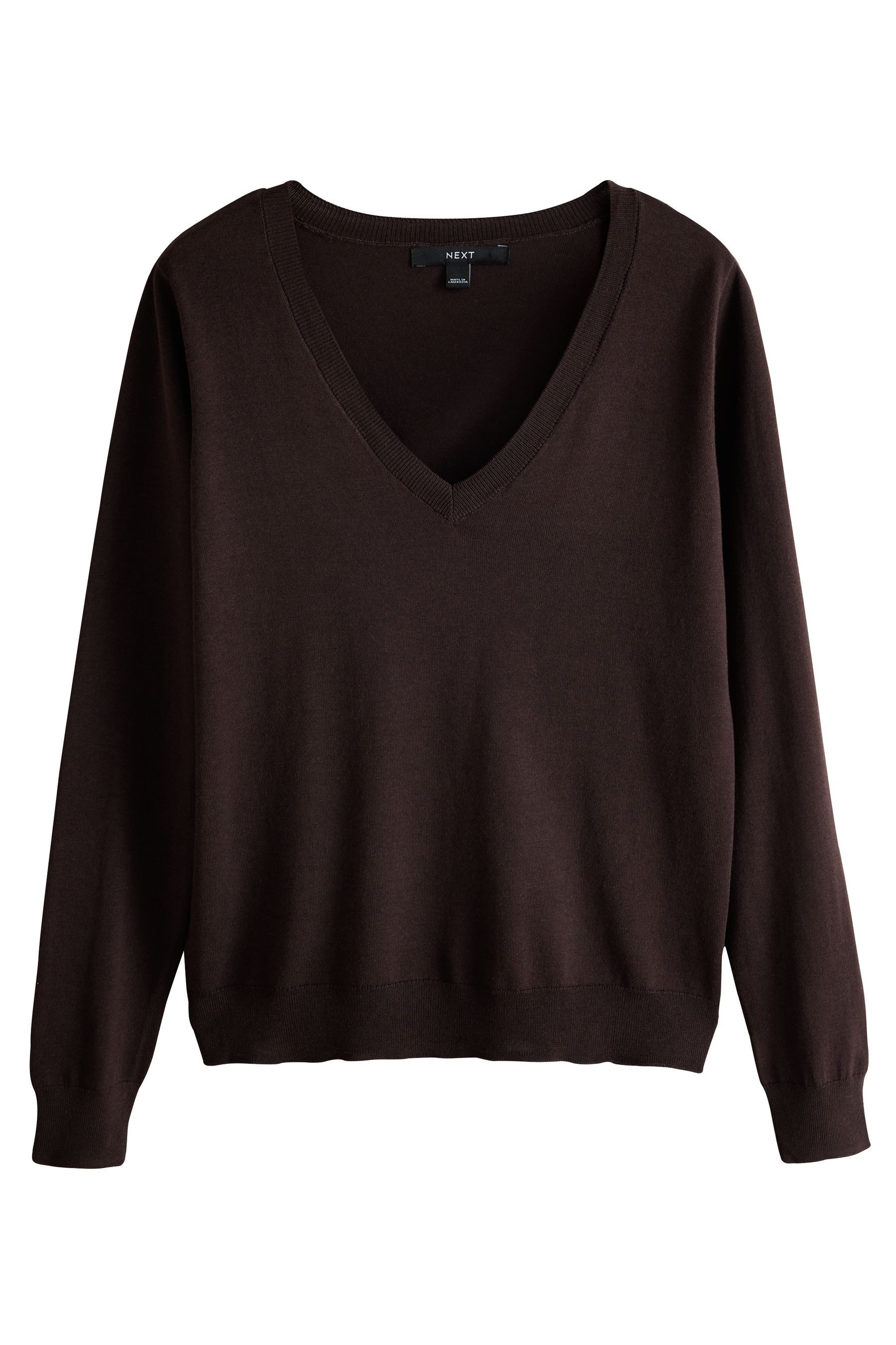 Next V-Ausschnitt-Pullover Weicher Pullover mit V-Ausschnitt und Baumwolle (1-tlg)