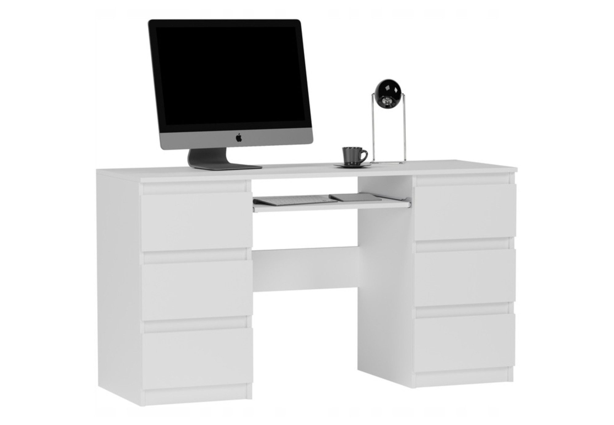 Home Collective Schreibtisch mit 6 Schubladen günstig online kaufen