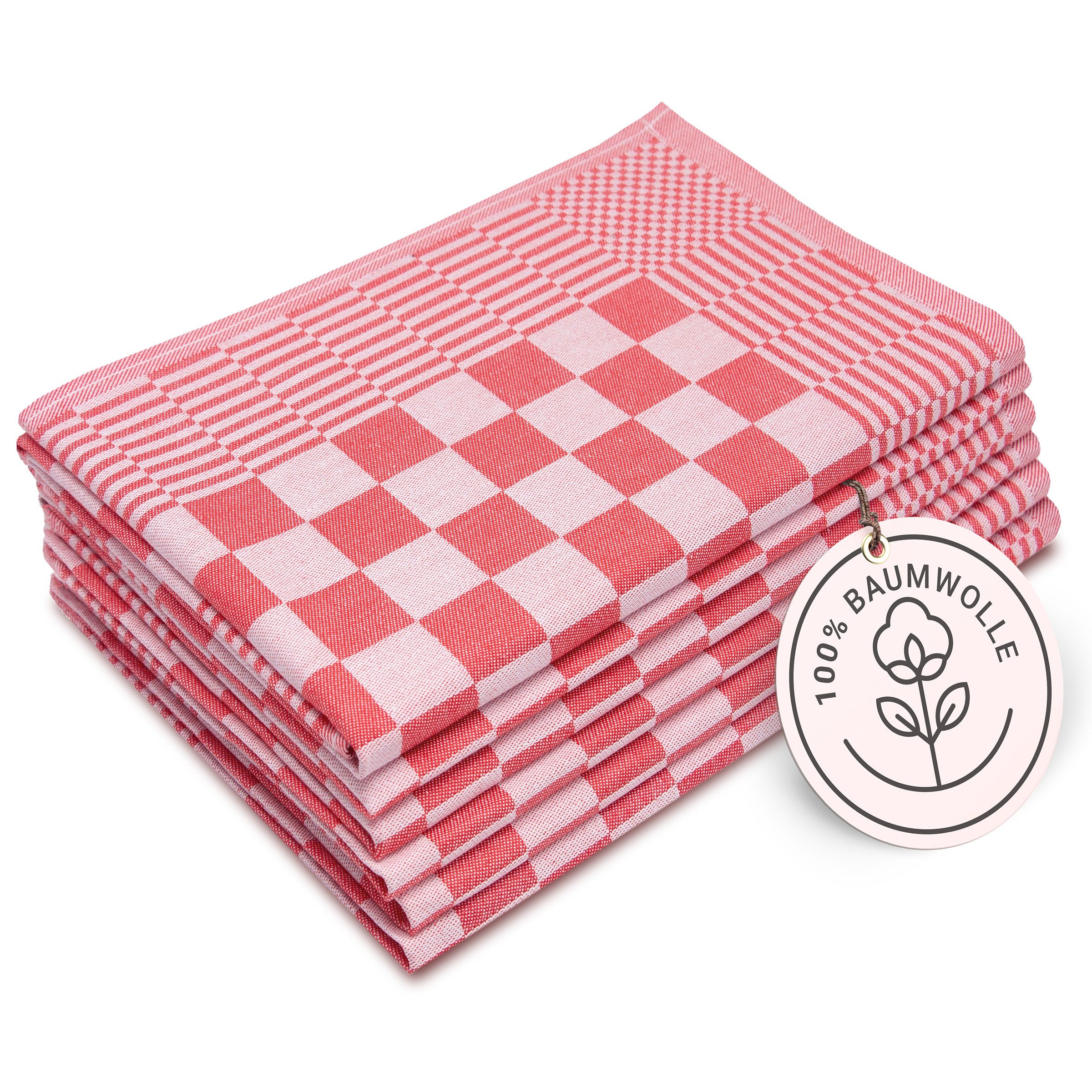 ZOLLNER Geschirrtuch, (Spar-Set, 6-tlg), 65 x 65 cm, 100% Baumwolle, vom Ho günstig online kaufen