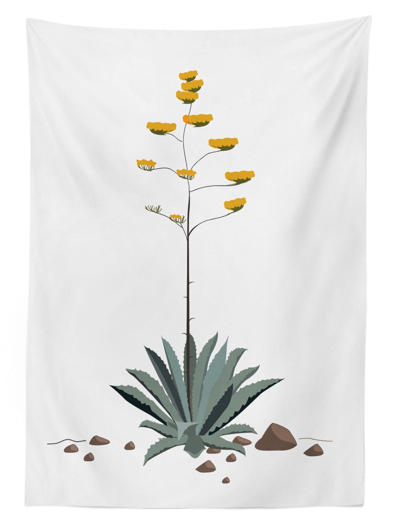 Bereich den Tischdecke Americana Agave Außen Blumen Abakuhaus Blühende Farbfest Klare Für Farben, geeignet Waschbar