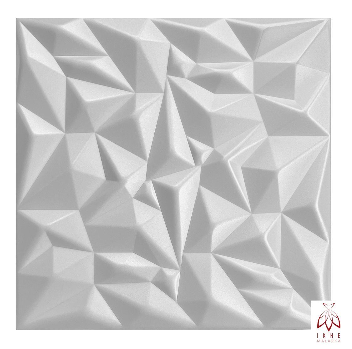 IKHEMalarka 3D Wandpaneel 4m²/16PCS Wanddeko Wandverkleidung Deckenpaneele POLYSTYROL, BxL: 50,00x50,00 cm, 0,25 qm, (16-tlg) 16 Stück = 4m²