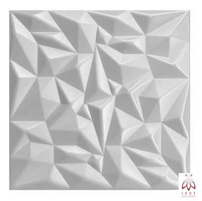 IKHEMalarka 3D Wandpaneel 4m²/16PCS Wanddeko Wandverkleidung Deckenpaneele POLYSTYROL, BxL: 50,00x50,00 cm, 0,25 qm, (16-tlg) 16 Stück = 4m²