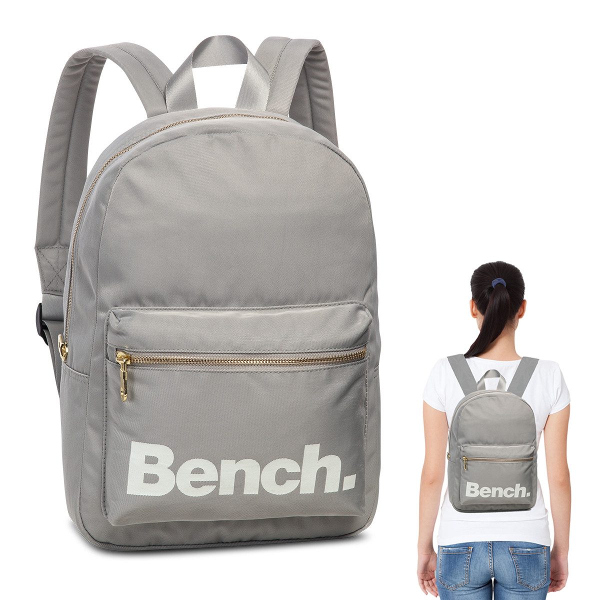 Bench. Cityrucksack Rucksack klein Damen Mädchen Freizeitrucksack, Büro Reise Freizeit Daypack Damenrucksack Handgepäck Nova + Etui