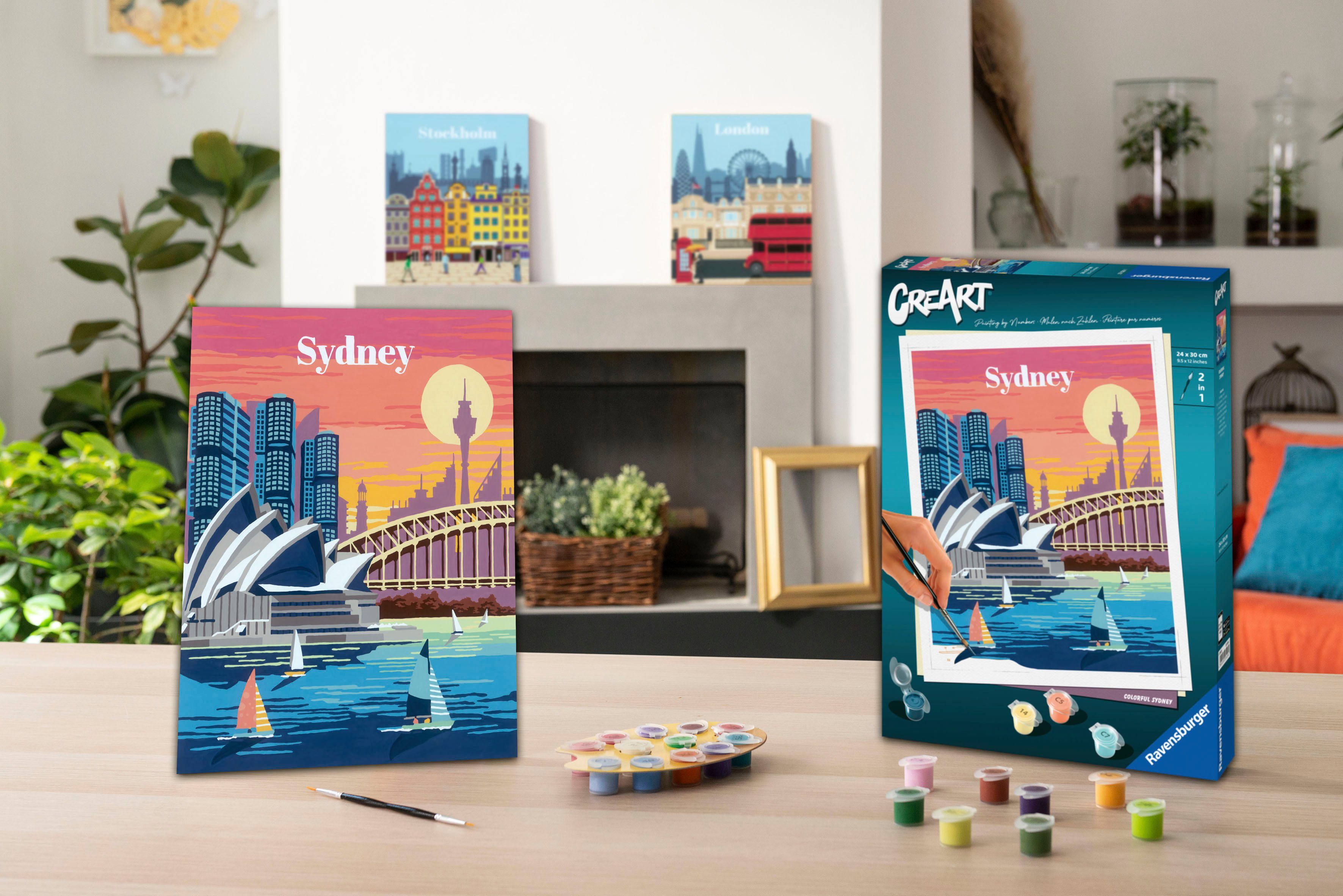 Ravensburger Malen nach Zahlen CreArt, Colorful Sydney, Made in Europe