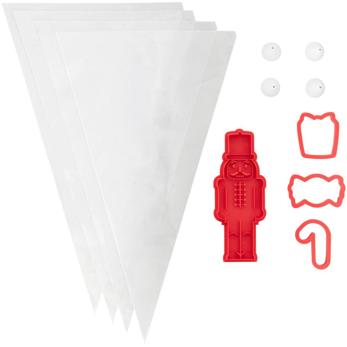Wilton Ausstechform Wilton Keks-Stempel-Set Nussknacker (12 Teile), Kunsstoff, (12-St), Dekorationsset