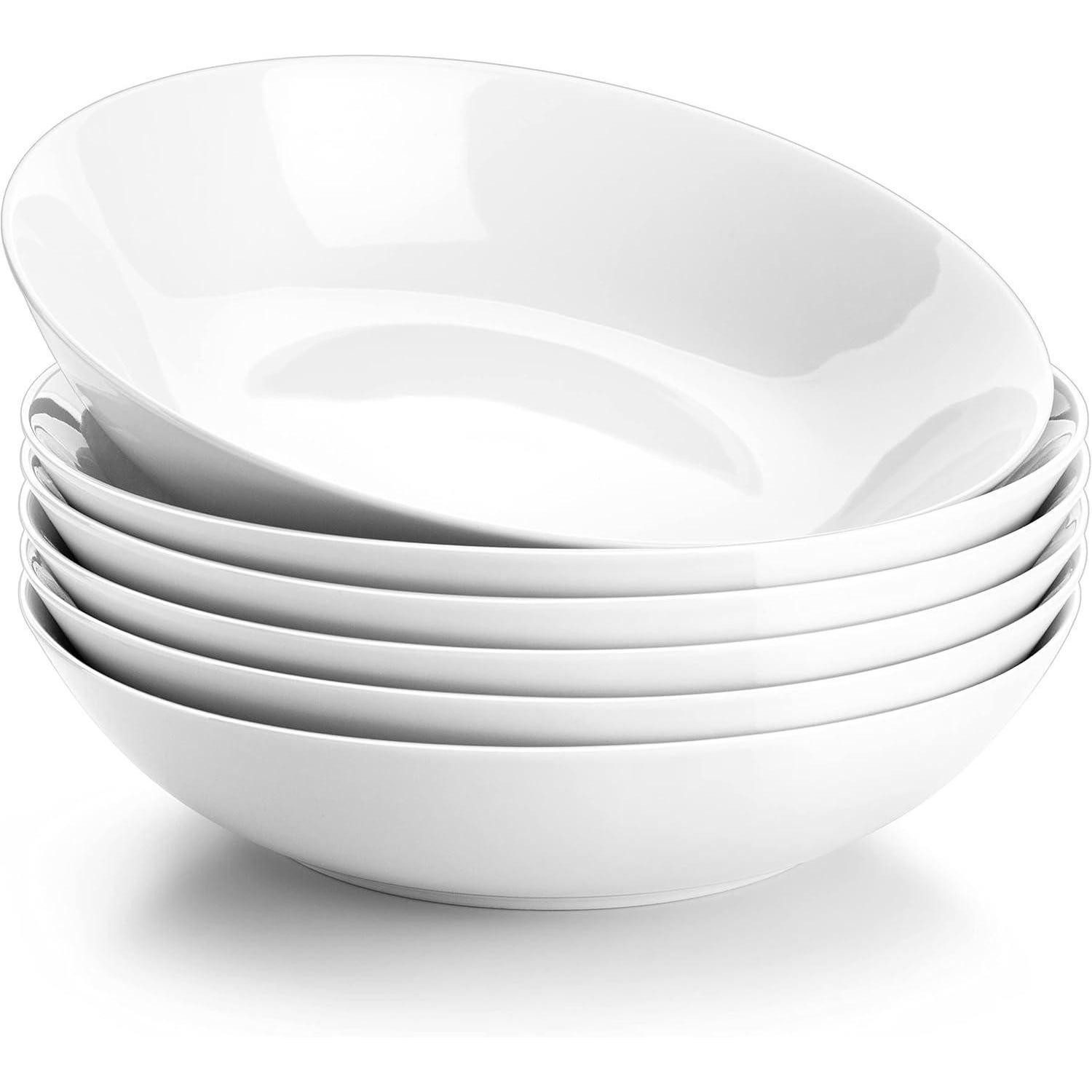 LuxusKollektion Pastateller Pastateller-Set cremeweiß 6-teilig 8 Zoll