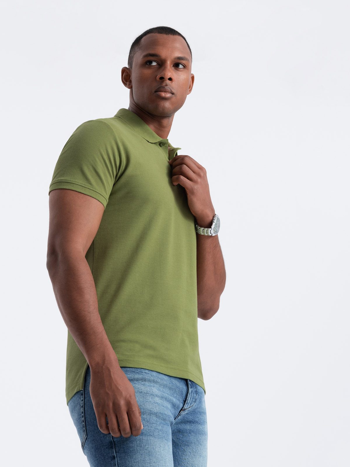 OMBRE Poloshirt Herren-Poloshirt aus Piqué-Strick BASIC günstig online kaufen