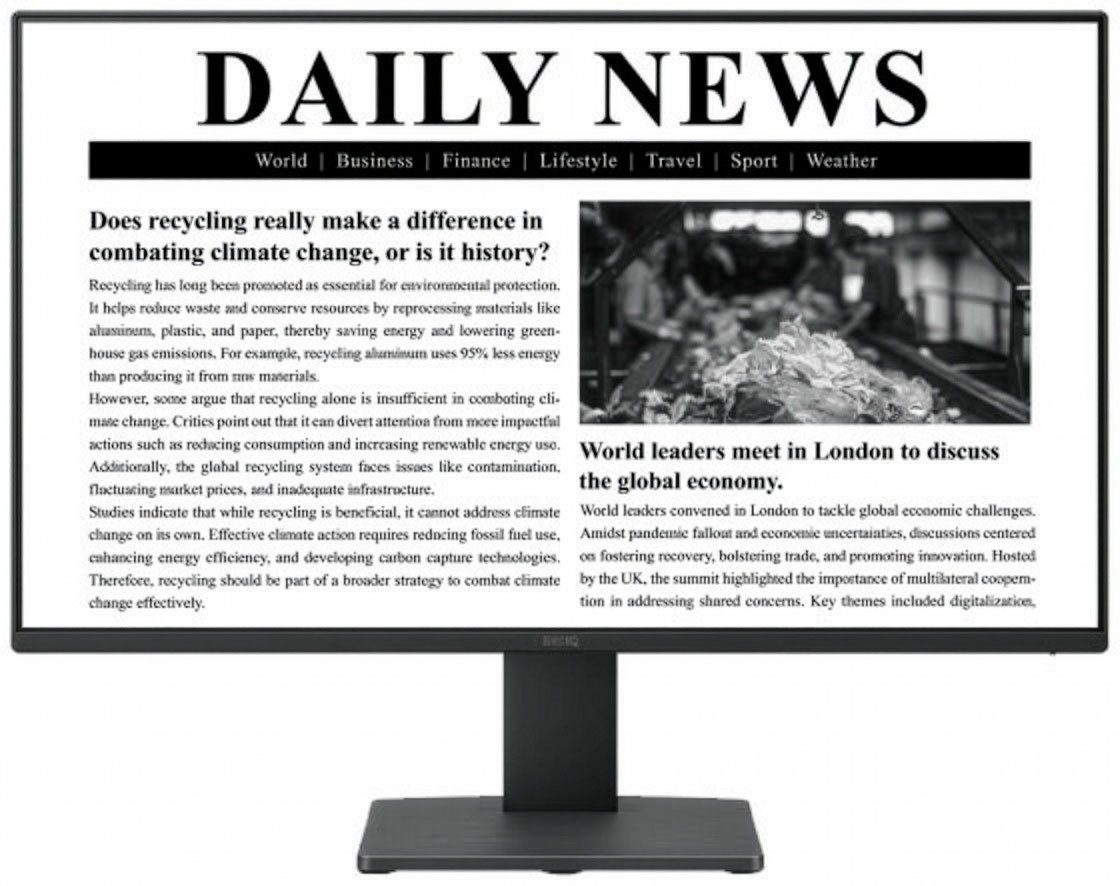 BenQ GW2491 LED-Monitor (61 cm/24 ", 1920 x 1080 px, Full HD, 5 ms Reaktionszeit, 100 Hz, IPS-LED)