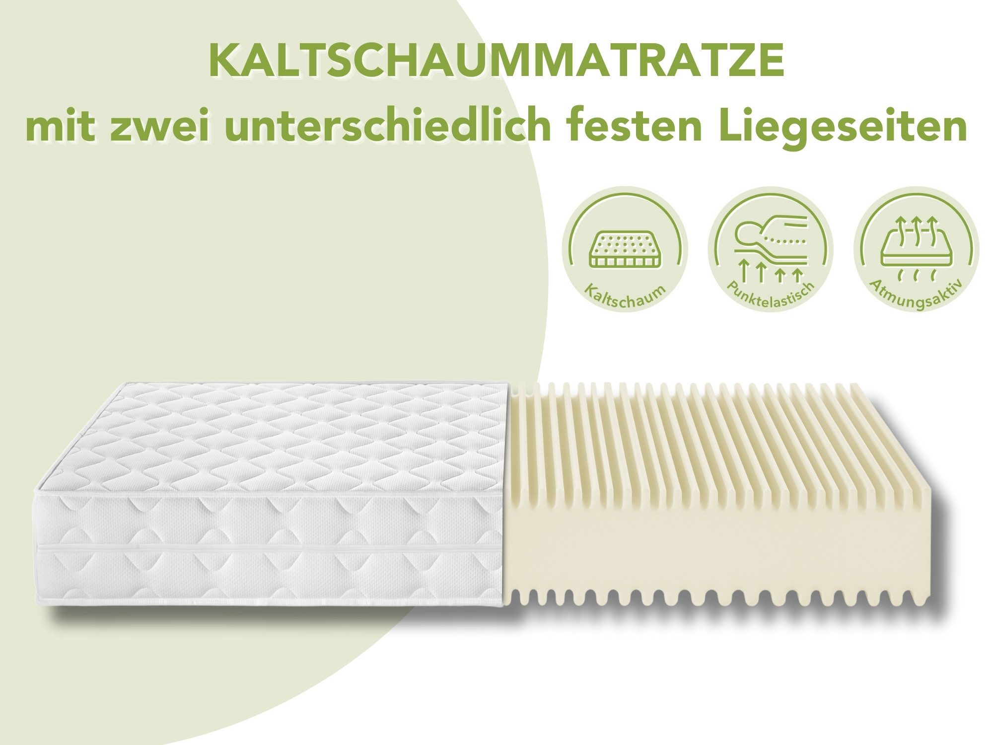 Kaltschaummatratze Ergo Flex, zwei unterschiedlich feste günstig online kaufen