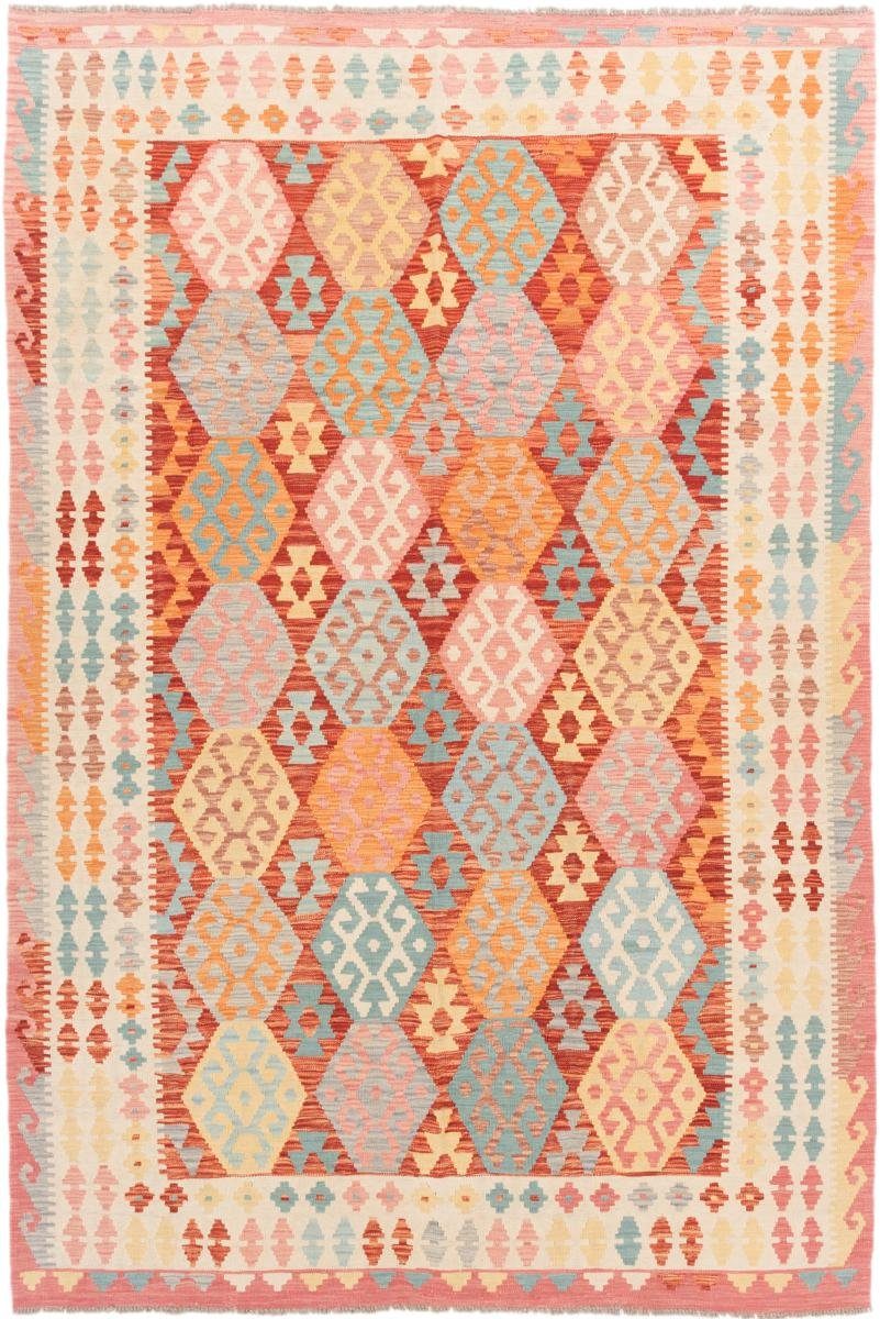 Orientteppich Kelim Afghan 209x300 Handgewebter Orientteppich, Nain Trading, rechteckig, Höhe: 3 mm
