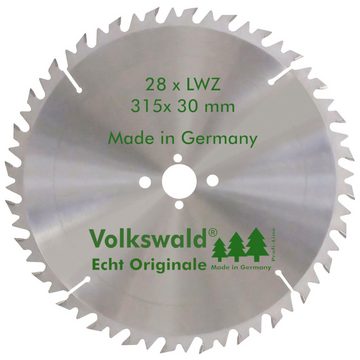 Volkswald Kreissägeblatt Volkswald ® HM-Sägeblatt LWZ 315 x 30 mm Z= 28 Kreissägeblatt Hartholz, Echt Originale Volkswald® Made in Germany