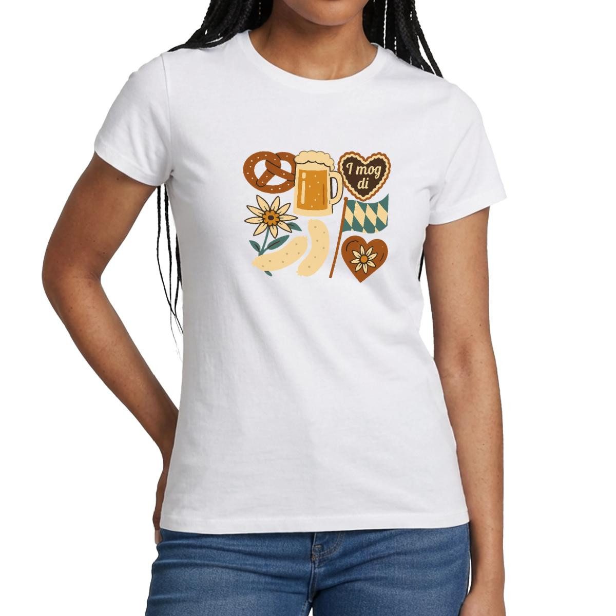Spreadshirt T-Shirt Bayern Volksfest Oktoberfest Trachtenshirt Frauen T-Shirt (1-tlg)