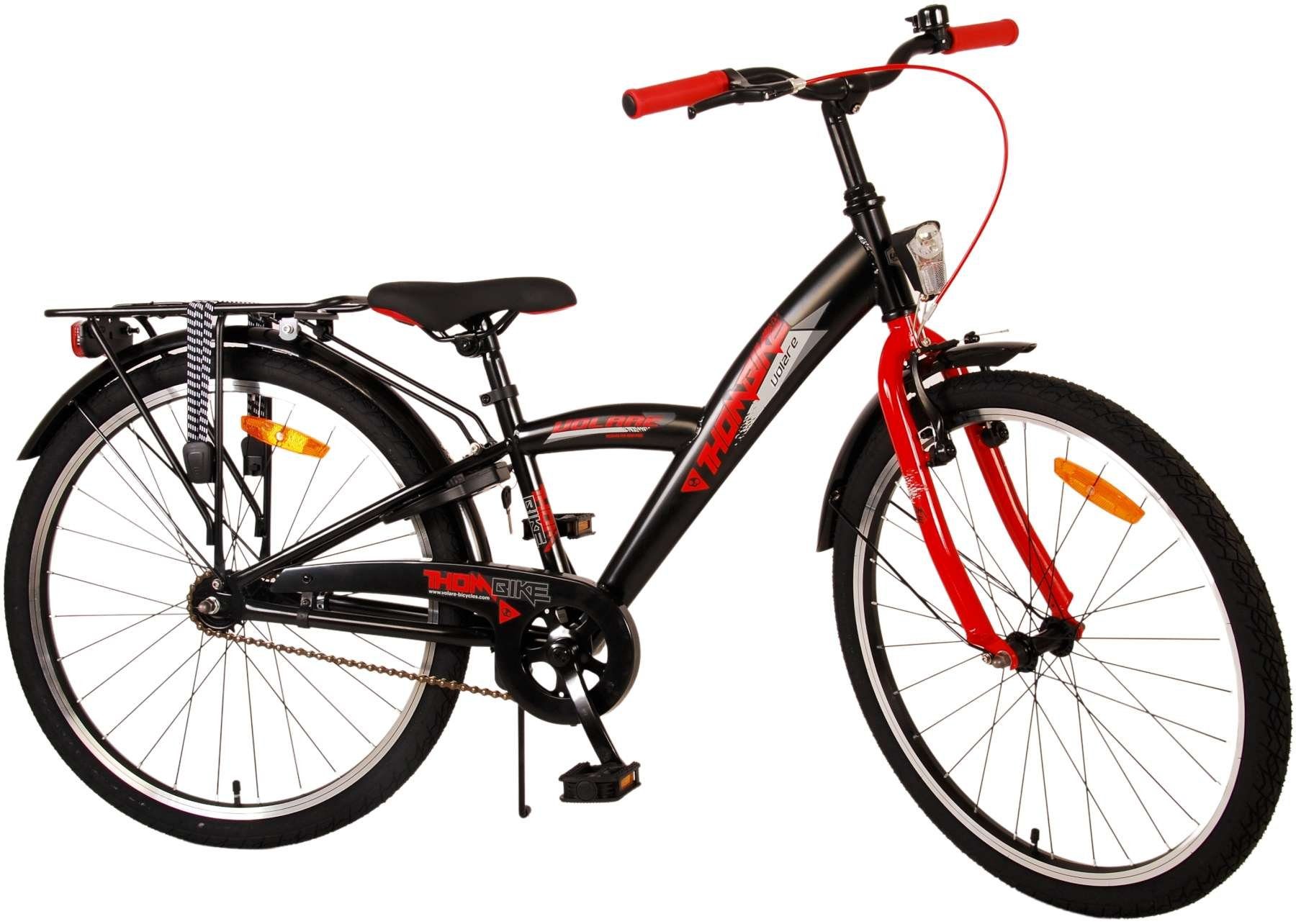 Volare Kinderfahrrad Thombike - Jungen - Verschiedene Größen und Farben - bis 115 kg, 3 Gang Shimano, 85% zusammengebaut, Lenkerhöhe einstellbar, 24 oder 26 Zoll