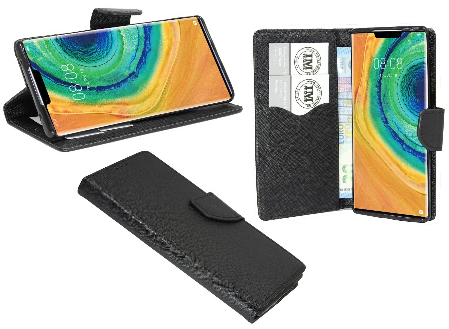 cofi1453 Handyhülle Hülle Tasche für Huawei Mate 30 Pro, Kunstleder Schutzhülle Handy Wallet Case Cover mit Kartenfächern, Stan