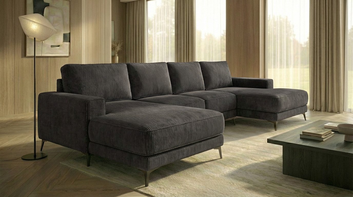 A&J MöbelLand GmbH Ecksofa VALTOR mit Schlaffunktion, Bonellfederkern und Bettkasten, TOP ANGEBOT!