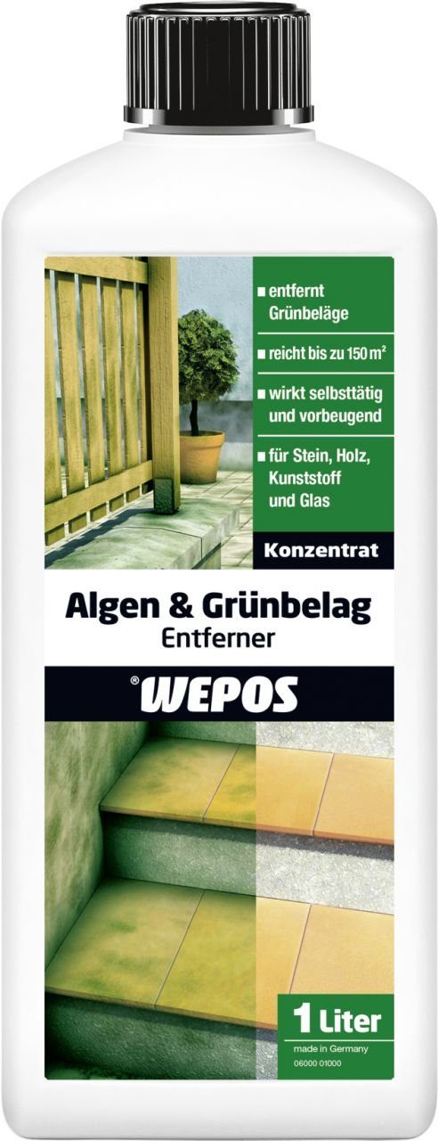 WEPOS CHEMIE GMBH Wepos Algen- und Grünbelagentferner 1 L Grünbelagentferner
