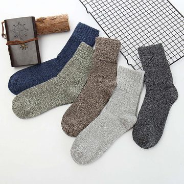 KIKI ABS-Socken 5 Paar Wollsocken Herren, Thermosocken Warme Socken Herren (1-Paar)