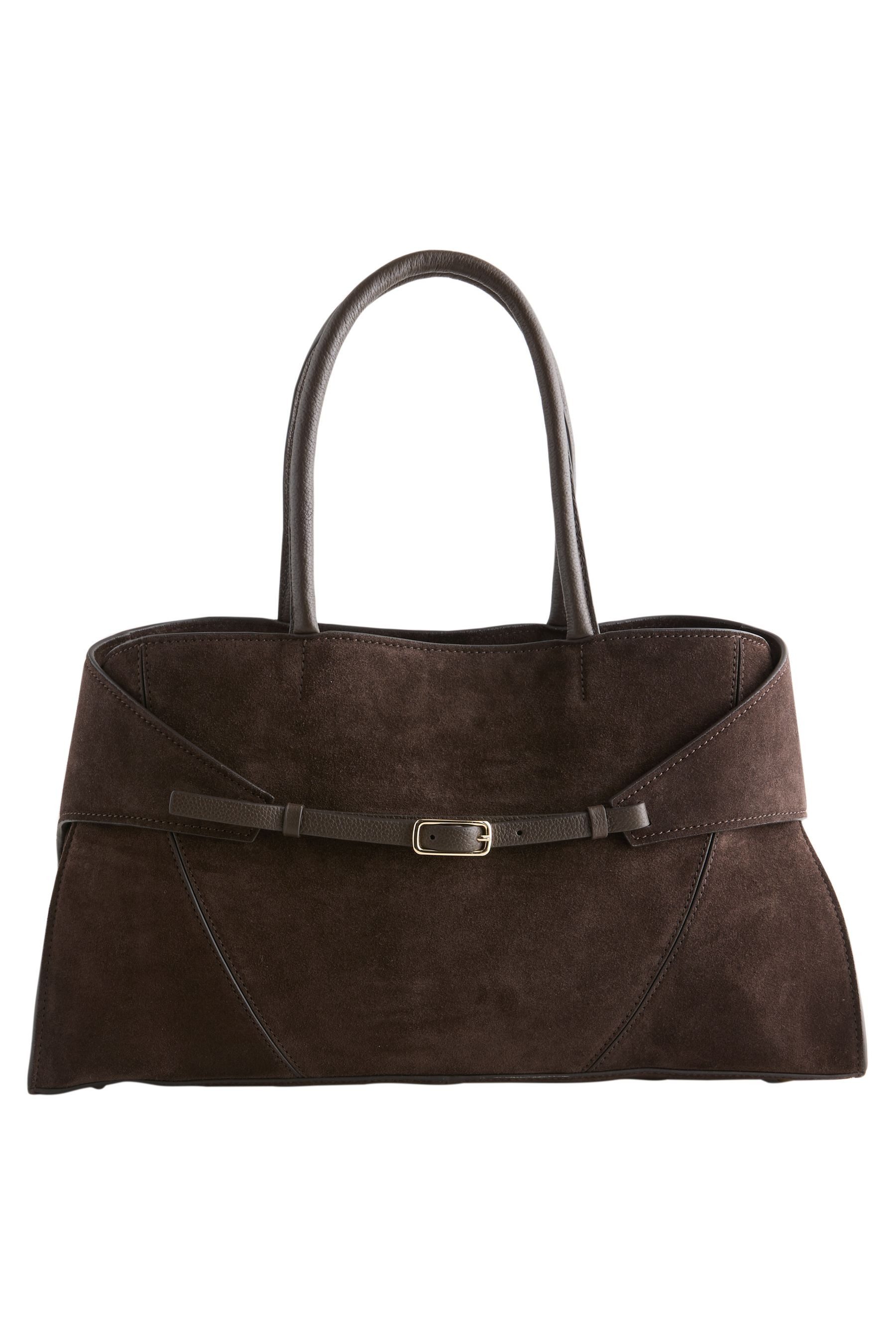 Clutch N. Premium Leder-Handtasche mit Gürtel