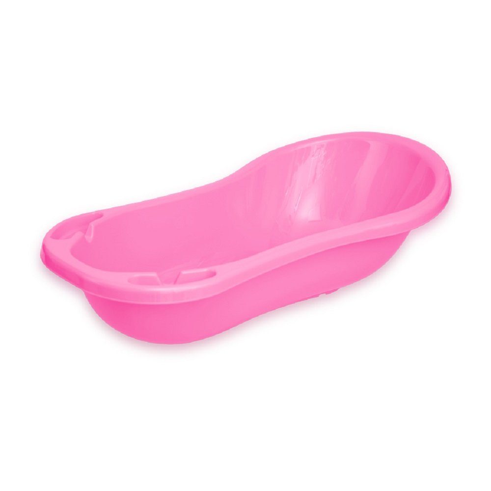 Lorelli Babybadewanne Baby Badewanne 100 cm, mit Ablagefächern, anatomische Form, Kunststoff pink