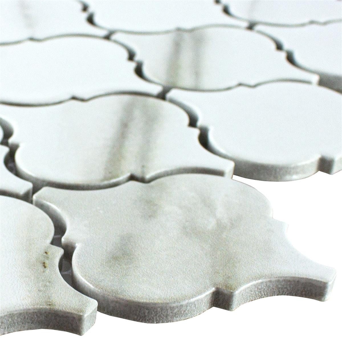 Mosafil Mosaikfliesen Keramik Mosaikfliesen Virginia Steinoptik, Keramik 24.500x29.300, weiß-beige-calacatta, Verlegefertig auf ein Netz geklebt - Frostsicher - Wasserfest