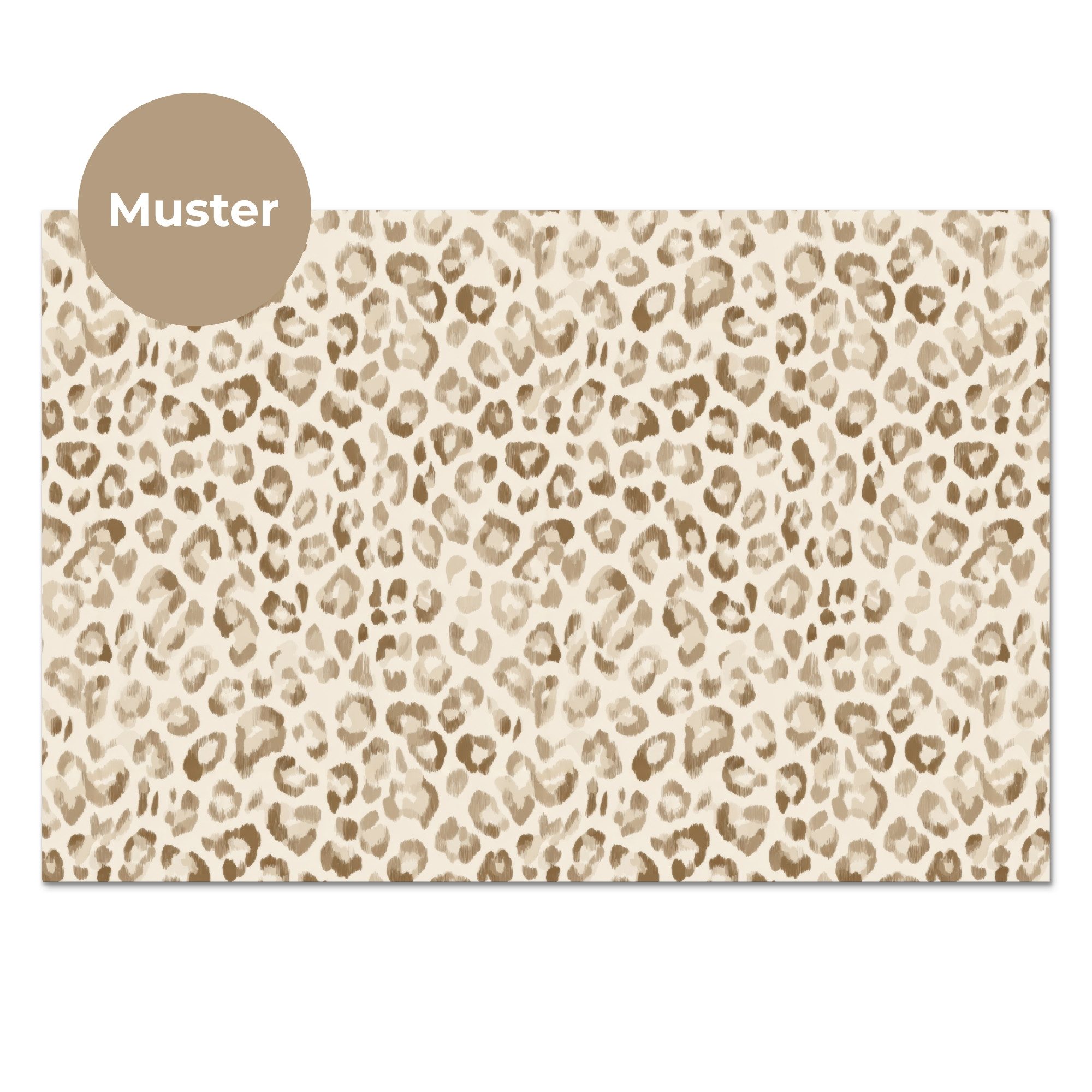 KitchenYeah Küchenrückwand Muster selbstklebend (keine Folie) Leopard - Klassisch - Beige, (1-tlg), Spritzschutz, Küche, Rückwand, Küchenwand, Küchenfront, 30x20 cm