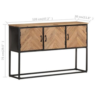 vidaXL Sideboard Sideboard 120x30x75 cm Akazie Massivholz (1 St)