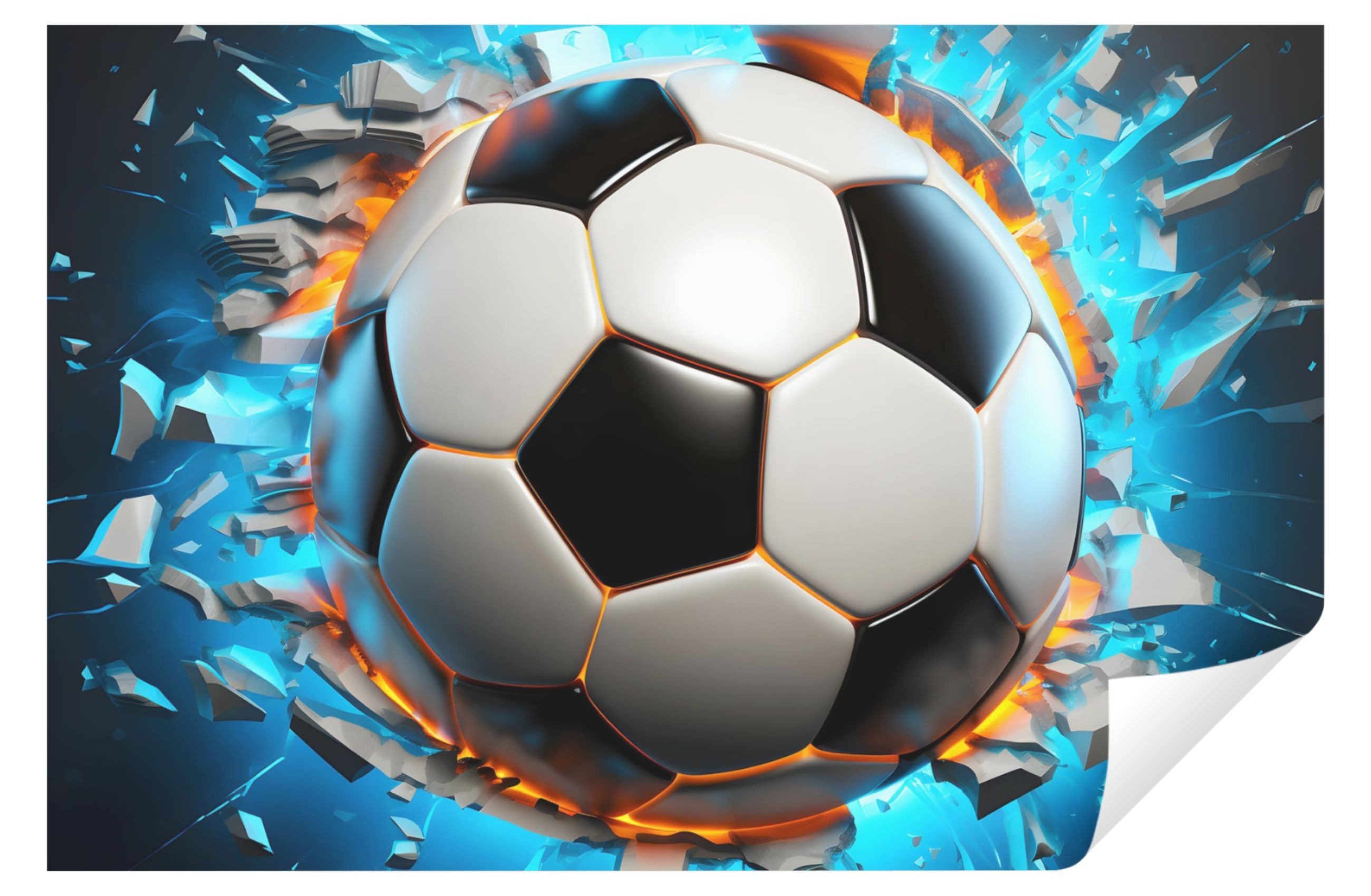 Wallarena Fototapete Kinderzimmer Jungen Fußball 3D günstig online kaufen
