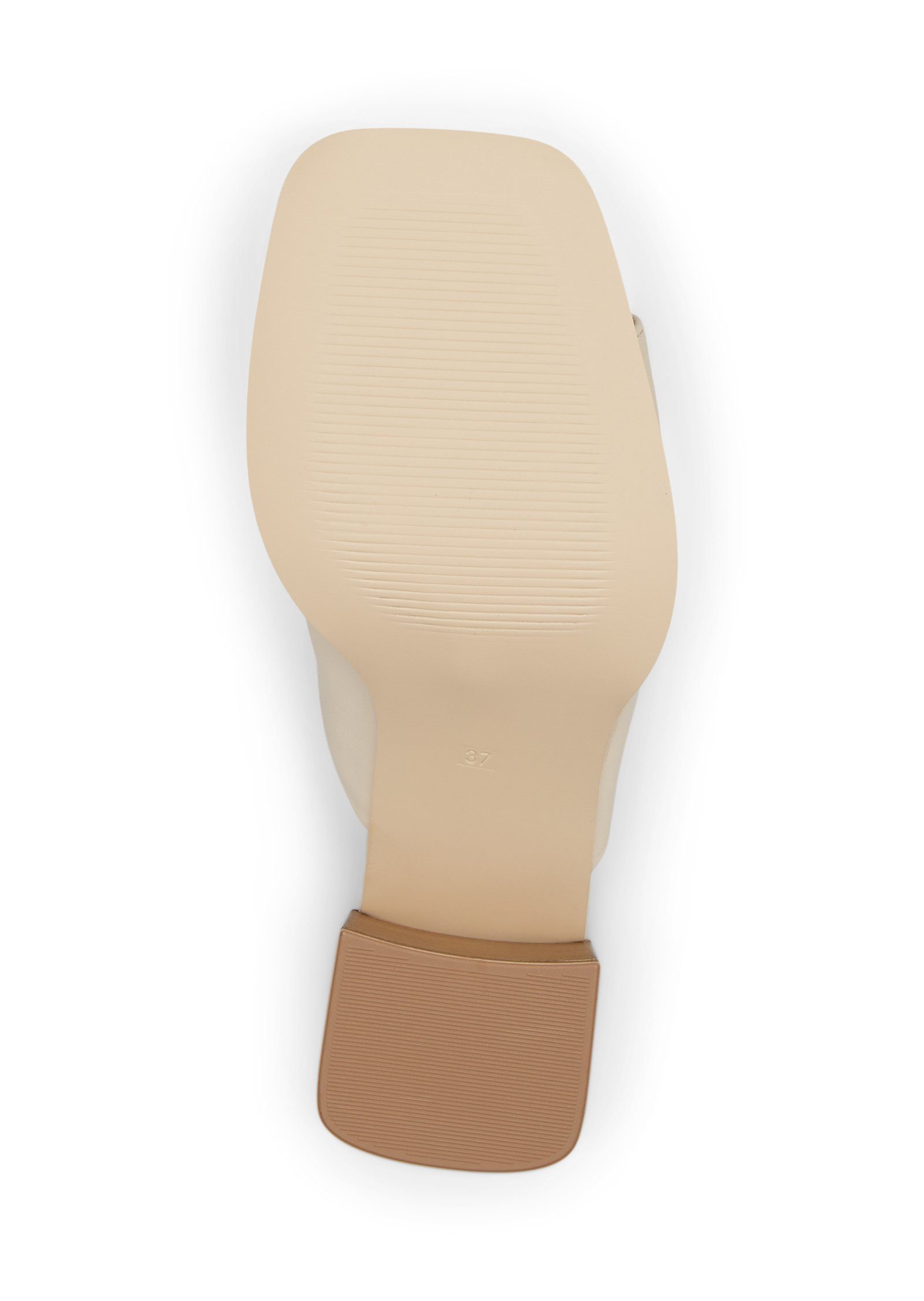 Sandale Marc mit hohem beige O'Polo Blockabsatz