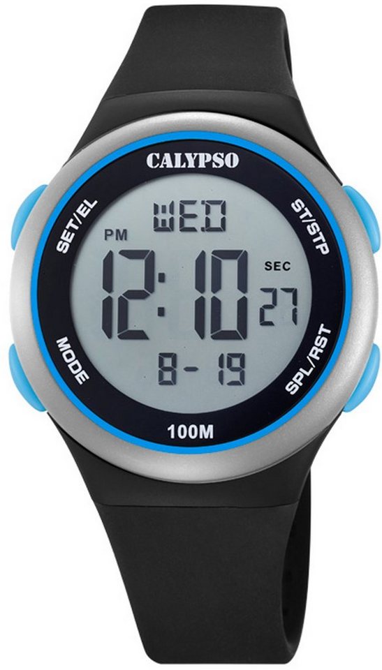 CALYPSO WATCHES Digitaluhr Calypso Herren Uhr Digital K5804/4, Herrenuhr  rund, mittel (ca. 39mm), Kunststoffarmband, Fashion-Style