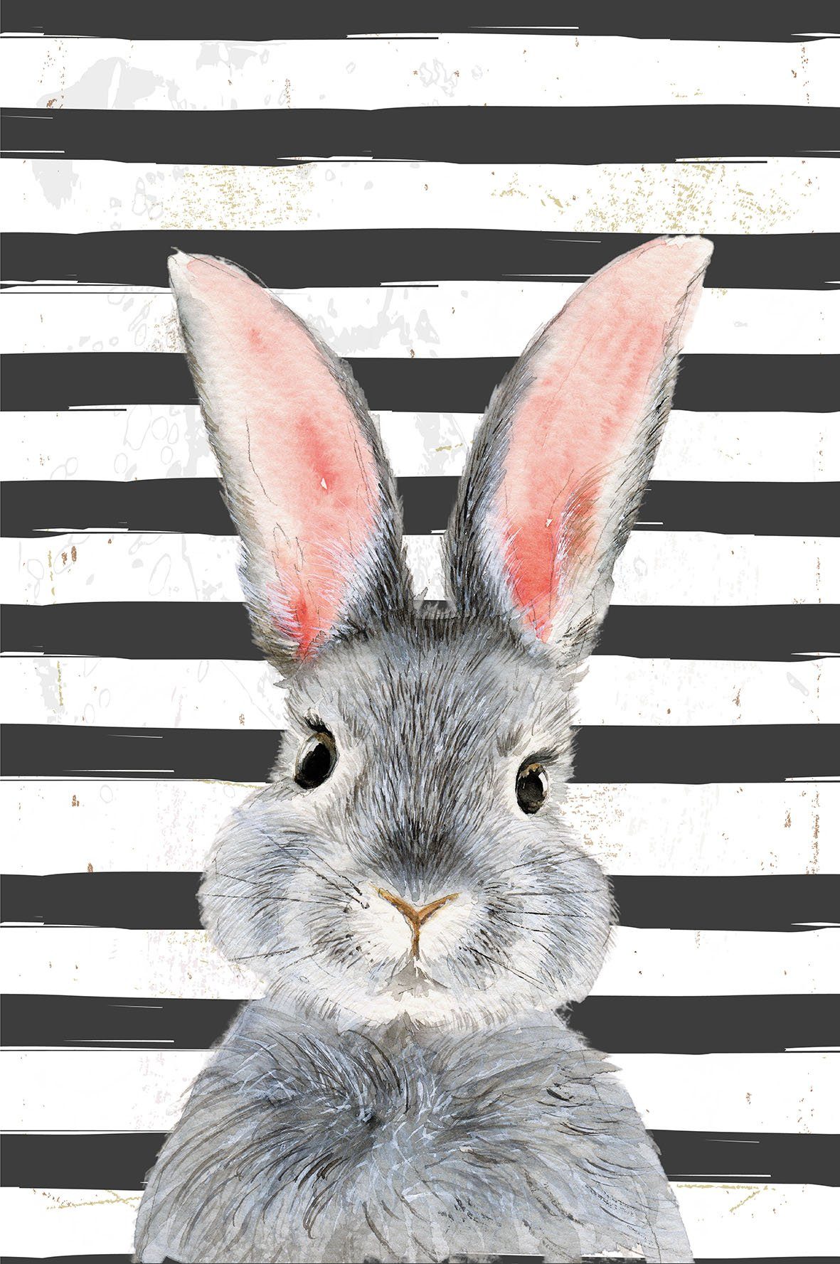 queence Metallbild Bunny, Hase (1 St), günstig online kaufen