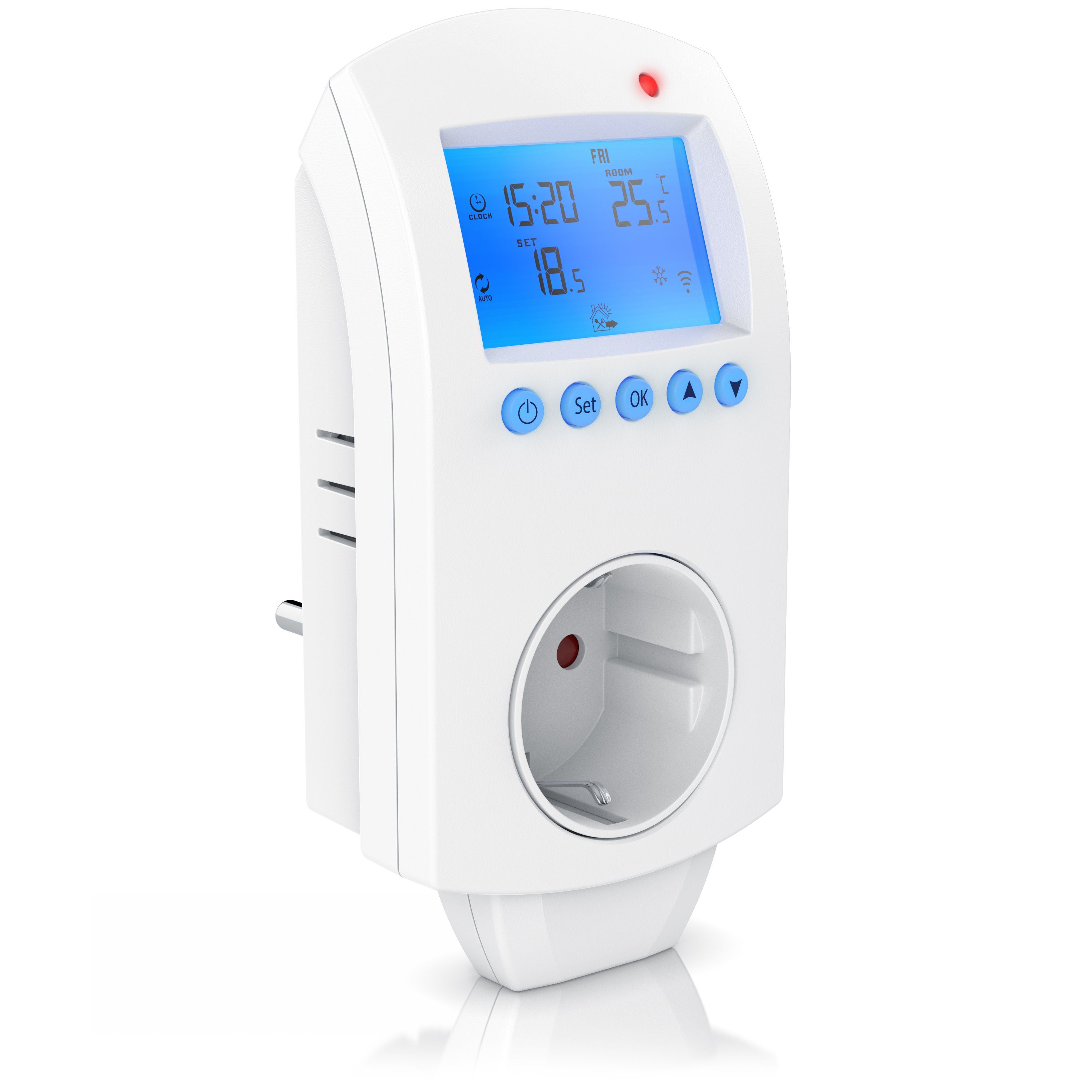 3680 für 5°-35° WLAN Steckdosenthermostat, Steckdosen-Thermostat, WiFi max. W, BEARWARE Life, Smart Heizgeräte,